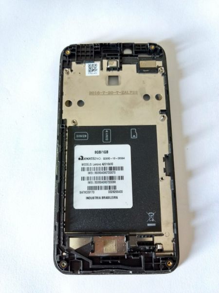 Lenovo A2016b30 carcaça interna base do lcd original do celular